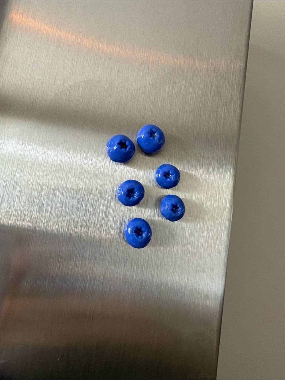 Homemade Blueberry Magnets - Set of 6
